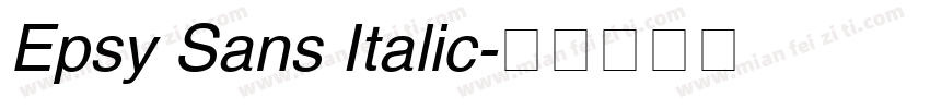 Epsy Sans Italic字体转换